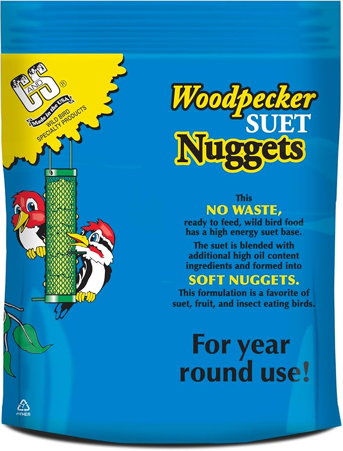 C&S Woodpecker Suet Nuggets 27 Ounces, 6 Pack