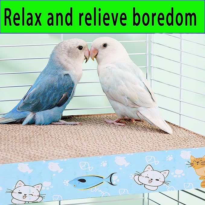 12.4in Large Paper Bird Toys, Bird Platform, Parrot Toy, Help Birds Clean Beak, Release Stress, Reduce Boredom - Suitable for Macaws, Small Parakeets, and Other Small to Medium-Sized Pet Birds