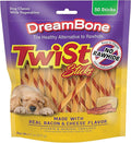 DreamBone Twist Sticks, Made With Real Bacon And Cheese Flavor, Rawhide-Free Chews For Dogs, 50 Count