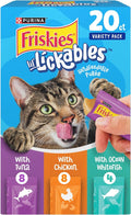 Purina Friskies Lil’ Lickables with Chicken, with Tuna or with Ocean Whitefish Variety Pack Lickable Cat Treats  - 10 oz. (Pack of 20)