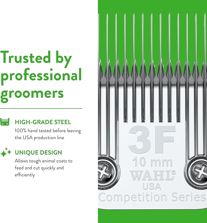 Wahl Professional Animal 3F Full Extra Coarse Competition Series Detachable Blade with 25/64-Inch Cut Length (2376-100)
