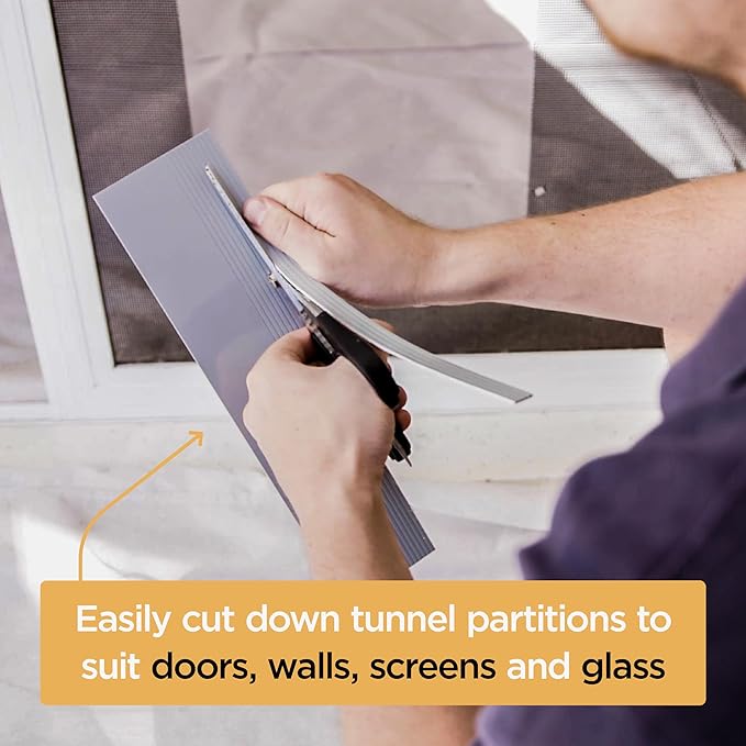 Hakuna Pets Essential Pet Door for Screens, Doors and Walls up to 2.17" Thick, for Dogs and Cats up to 42 lbs, Medium, White