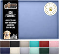 GORILLA GRIP 100% Waterproof Raised Edge BPA Free Silicone Pet Feeding Mat, Dog Cat Food Mats Contain Spills Protects Floors, Placemats for Cats and Dogs Water Bowl, Pets Accessories 18.5x11.5 Blue