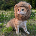 Lion Mane Wig for Cat,Dog and Cat Costume,Funny Pet Cat Costumes for Halloween Christmas, Parties, Photo Shoots (Size S, Melange Brown)