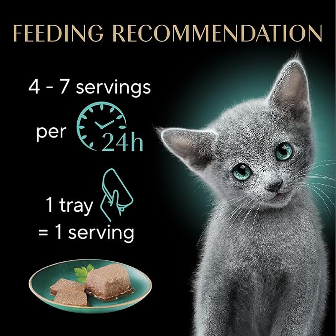 Sheba Perfect Portions Kitten Wet Food,Pate Cat Food Wet Entree,Salmon Recipe,2.6 oz. Twin-Pack Trays (,48 Servings),24 Count (Pack of 2)