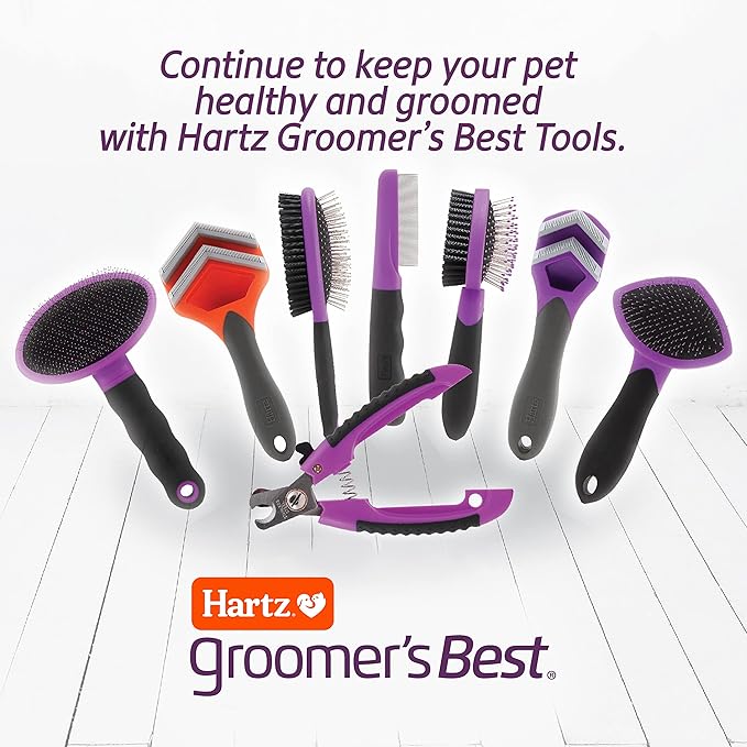 Hartz Grooming Supplies, Groomers Best Combo Brush for Dogs and Professionals 6-in-1 Dog Shampoo and Combo Brush Bundle, Good for All Dogs & Coat Types