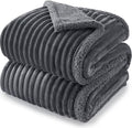 Waterproof Dog Blanket for Large Dogs, Washable Soft Puppy Cat Blanket Flannel Cotton Velour for Sofa Couch Protector, Comfort & Security Reversible Bed Protection for Pet, 40"X50", Gray