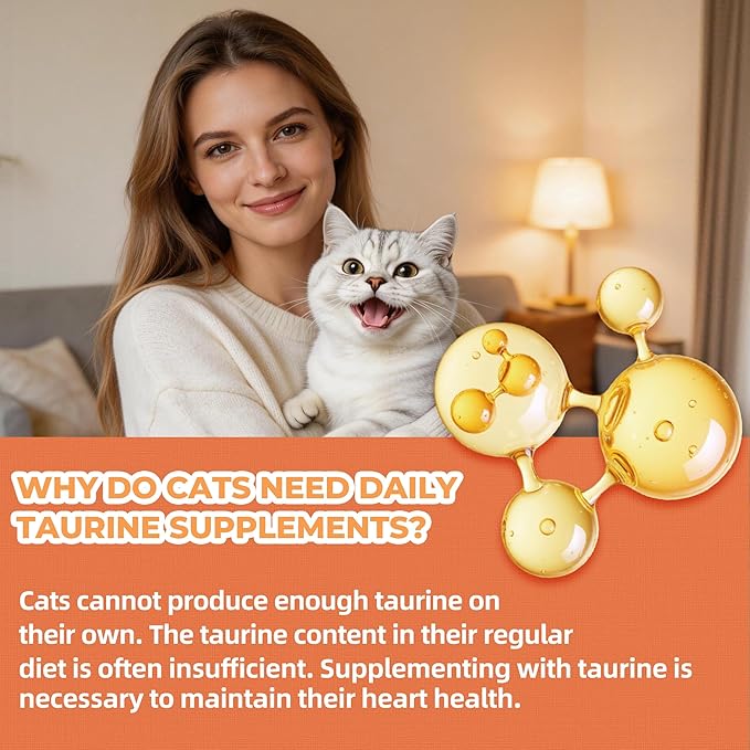 Just Try 16 OZ Taurine Treats with Coenzyme Q10 for Cats - Coq10 & Taurine for Cat to Support Feline Heart Health - Chicken Flavored Chews - Vitamins Snacks Treats