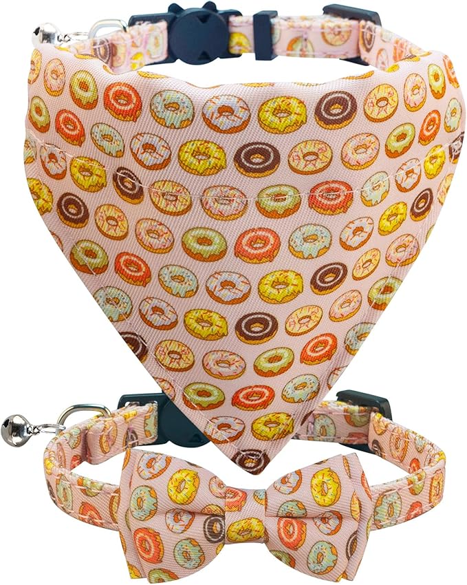 SuperBuddy Cat Collars Breakaway with Bell - 2 Pack Cat Safety Collars for Boys & Girls - Safety Buckle Kitten Collar for Pet Supplies,Stuff,Accessories