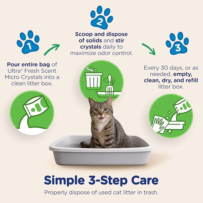 Ultra Fresh Scented Micro Crystals Premium Cat Litter - 99.9% Dust Free, Soft on Paws - 5 Lbs.