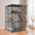ZENY Cat Cage Indoor Cat Enclosures DIY Cat Playpen Detachable Metal Wire Kennels with Extra Large Hammock for 1-2 Cats, Ferret, Chinchilla, Rabbit or Small Animals