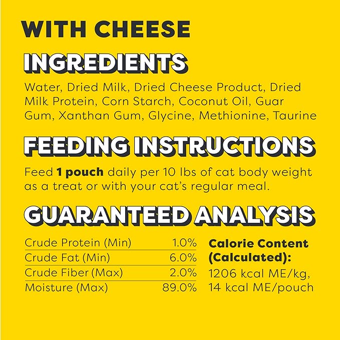 Temptations Creamy Puree Squeezable Lickable Cat Treats, Wet Cat Treats with Beef Liver and Cheese Variety Pack, 0.42 oz. Tubes, 24 Count