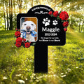 Personalized Dog Grave Markers Outdoor - Custom Pet Headstones for Dogs with Photo, Weatherproof Acrylic Memorial Plaque Stake, Sympathy Gifts for Loss of Dog, Garden Stone Alternative