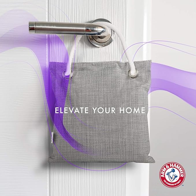 Arm & Hammer For Pets Air Care Calming Bamboo Charcoal Air Purifying Bag, Lavender Vanilla Scent - Odor Absorbing Charcoal Bag - Easy Pet Odor Eliminator for Pet Households, 17.6 Oz