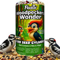 Woodpecker Bird Seed Cylinders with Hole – Premium Woodpecker Food Blend with Sunflower Chips, Peanuts & Suet – Natural High Energy Bird Seed, No Filler, No Shell, No Mess – USA Made (6" x 7.75")
