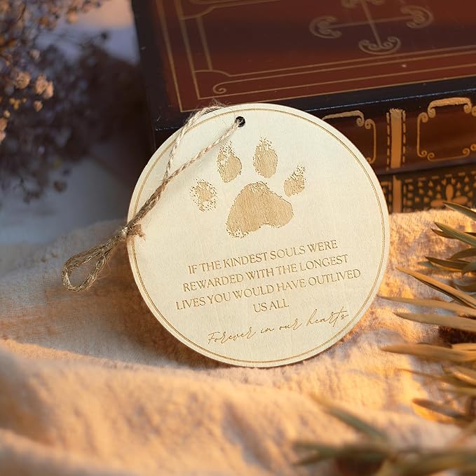 Pet Loss Bereavement Box, Sympathy Gift for Loss of Dog, Pet Memorial Christmas Gift with Photo Frame, Christmas Remembrance Ornament, Memory Candle, Hot Water Bottle, Comfort Grieving present