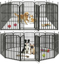 Metal Dog Playpen 40" 12 Panels for Medium Large Dogs, Indoor Outdoor Exercise Pen for Yard RV Camping, Thickened Steel Tube, Gravity Lock & Ball Head Iron Rods