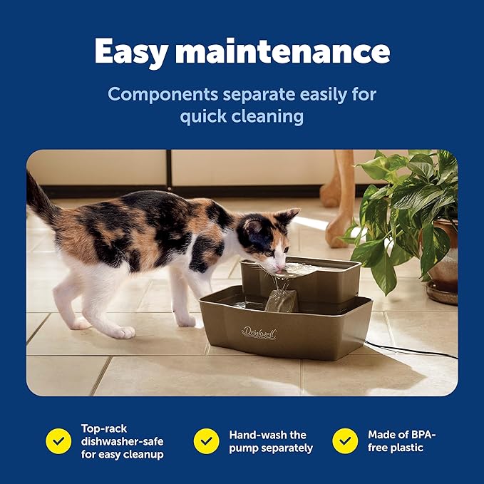 PetSafe Drinkwell Multi-Tier Pet Fountain - Encourages Hydration for Cats & Dogs - Large-Capacity Waterer - Double Tier - Filtered Fountain with Carbon Filter - 100 oz Water Capacity