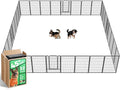 FXW Rollick Unleashed Dog Playpen for Indoor, Yard, RV Camping, 45 inch 32 Panels for Large Dogs, Black│Patented