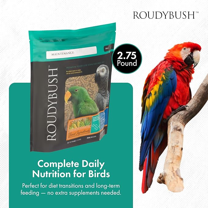 RoudyBush Senior Bird Diet, Small, 44-Ounce, Yellow, 2.75 Pound (Pack of 1)