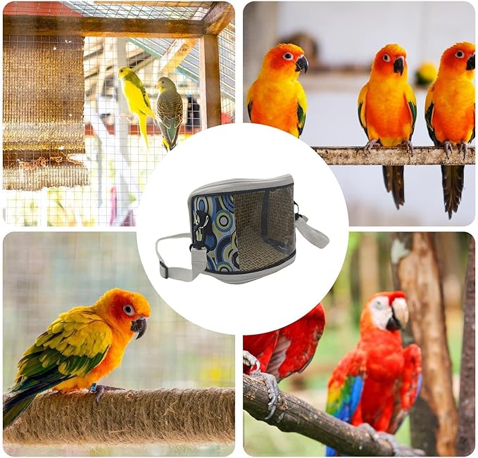 Lovebirds Outdoor Bird Carrier, Breathable Cockatiel Travel Bag, Pet Transport Pouch, Soft Mesh Extra Comfort, Stylish Portable Carrier Design, Perfect Bird Carriers for Macaw Budgies Vet Visit
