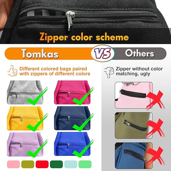 Tomkas Small Dog Sling Carrier - Zipper Pocket & Classic Strap - for 3-10 lbs Pets(Grey)