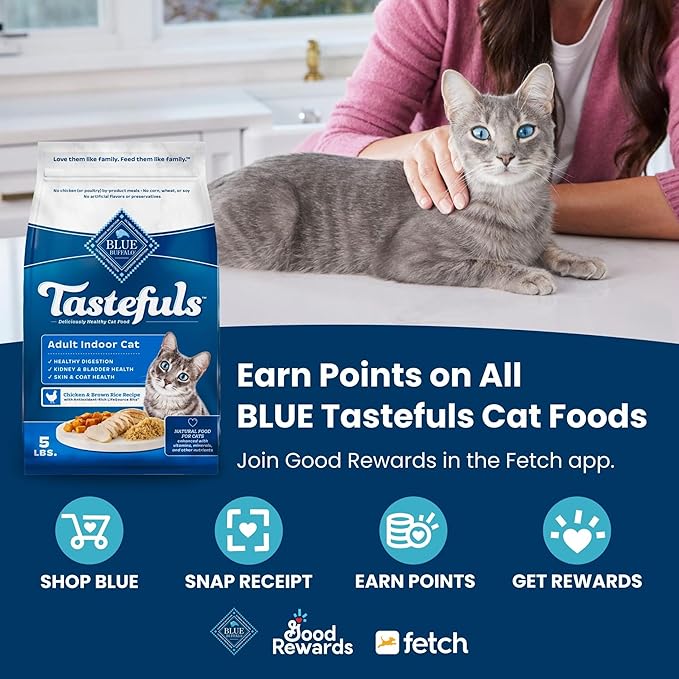 Blue Buffalo Tastefuls Natural Food for Adult Cats, Weight Control, 15-lb. Bag