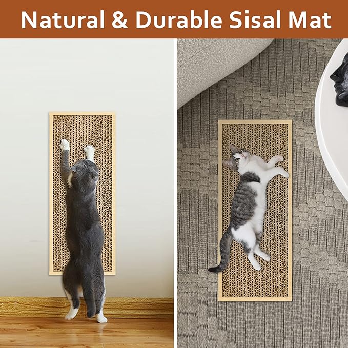 HappyFree SX Double-Sided Cat Scratch Pad: Premium Indoor Cat Scratcher, Cardboard & Post Design