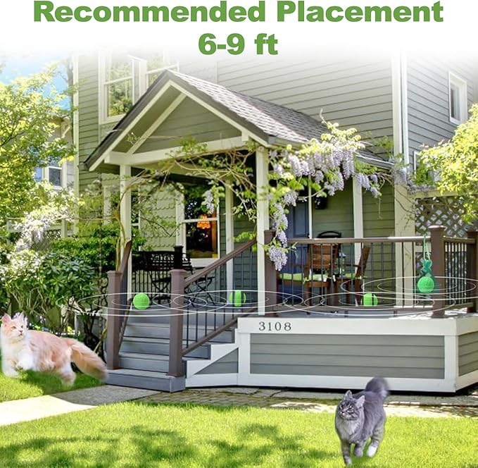 Cat Repellent Outdoor & Indoor, Natural Safe Cat Deterrent Essential Oils Ball Keep Cats Out of Yard Permanently, Effectively Prevents Scratching Biting Urinating, Protect Gardens & Furniture (10 Pcs)