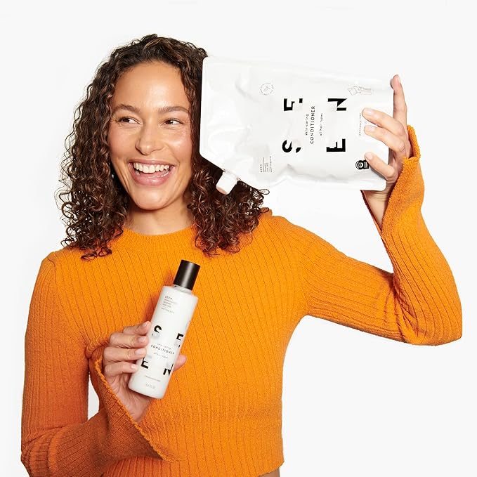 SEEN Conditioner Eco-Refill, Fragrance Free - Non-Comedogenic Hair Conditioner- Dermatologist-Developed - Safe for Sensitive, Eczema & Acne Prone Skin