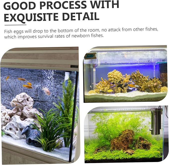 Yardwe 2pcs Fish Breeding Isolation Box Transparent Plastic Hatching Tank Suction Cups for Betta and Guppy Fry Lightweight and Easy to Install Fish Tank Divider