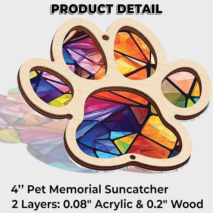 Pet Memorial Ornament for Christmas Tree Xmas Hanging Dog Cat Ornament Sympathy Gift Loss of Pet Passing Away Remembrance Keepsake for Pet Lover Ideas Gift in Loving Memory of Pet PS28-N4