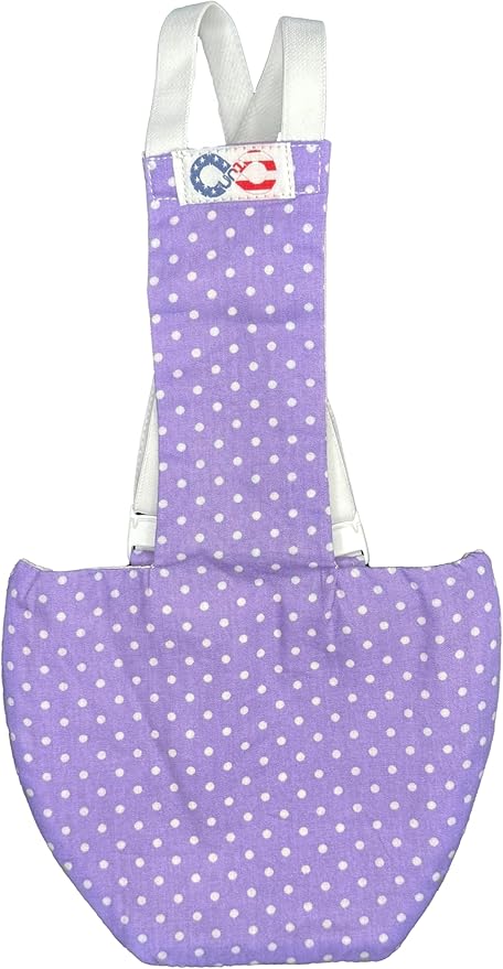 Chicken Diapers Duck Diaper Diaperalls for Hens, Roosters, Ducks, Ducklings - Reusable, Adjustable by Uni Infinity (Lavender Polka Dots, Duck Medium, 1, Count)