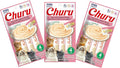 INABA Churu Cat Treats, Grain-Free, Lickable, Squeezable Creamy Purée Cat Treat/Topper with Vitamin E & Taurine, 0.5 Ounces Each Tube, 12 Tubes (4 per Pack), Tuna with Salmon Recipe