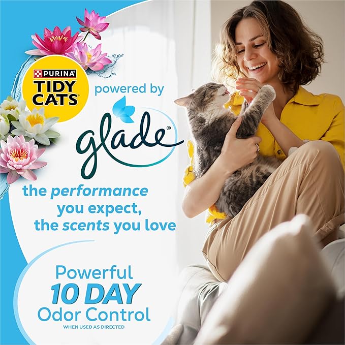 Purina Tidy Cats Clumping Multi Cat Litter, Glade Clear Springs - 38 lb. Box