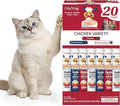Cat Treats Lickable | Grain-Free Cat Food Toppers, High Protein | Creamy Puree Squeeze Ups with Vitamin E & Taurine, Digestible Formula | 0.5 oz. Each Tube, Chicken Mix Variety | 20 Tubes