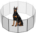 SunsGrove Dog Playpen with Wider Door, Heavy Duty Dog Pen, Anti Rust Dog Fence, Easy Insert into Soil, Pet Playpen for Yard RV Camping (50 inch, 4 Panels)