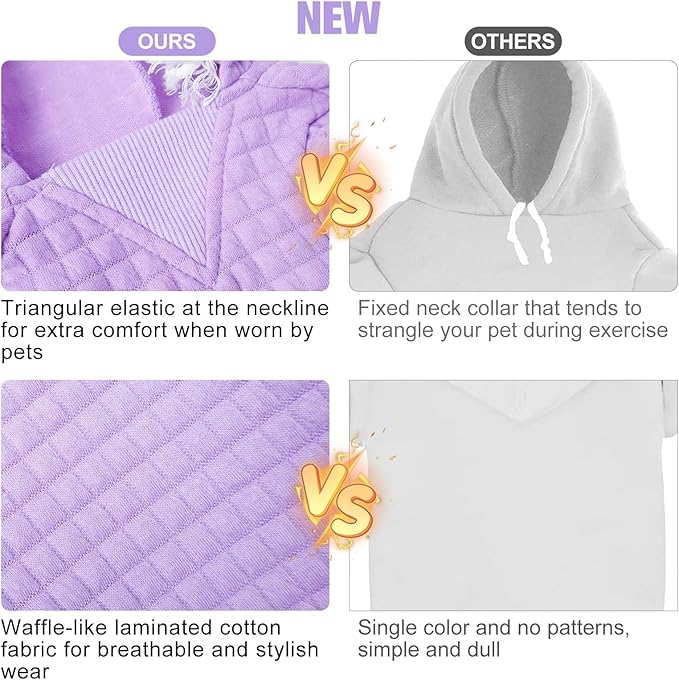 BEAUTYZOO Dog Sweaters for Extra Large Dogs Girl Boy, XXXL Dog Hoodie with Pocket & Leash Hole, Soft Warm Waffle-Like Laminated Cotton Pet Clothes for Cold Weather, Doberman Great Dane Sweatshirt, 3XL