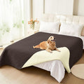 hyha Waterproof Dog Blanket, Soft Dog Bed Cover Pet Blankets, Waterproof Sofa Couch Cover for Dogs Washable, Reversible Pet Couch Covers for Sofa Furniture (82x102 Inch, Chocolate/Beige)