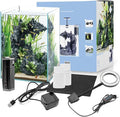 Sand Waterfall Tank Kit - Silent Operation Falling Sand Fish Tank w/LED Light and Self Cleaning Filtration - Desktop Rimless Starter Aquarium Kit, Just Add Plants - 9.51GAL | 36L (C1)