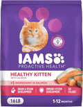 IAMS Proactive Health Healthy Kitten Dry Cat Food Salmon Recipe, 16 lb. Bag