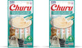 INABA Churu Cat Treats, Grain-Free, Lickable, Squeezable Creamy Purée Cat Treat/Topper with Vitamin E & Taurine, 0.5 Ounces Each Tube, 4 Tubes, Chicken with Crab Recipe (Pack of 2)