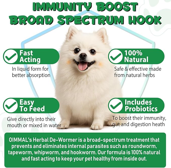 Specifically Formulated for Dogs, Natural Intestinal Defense for Dogs, Herbal Cleanse, Digestive Support for All Dog Breeds, Puppy & Kitten, Gut Health, Supplement Drops, Advanced Broad Spectrum