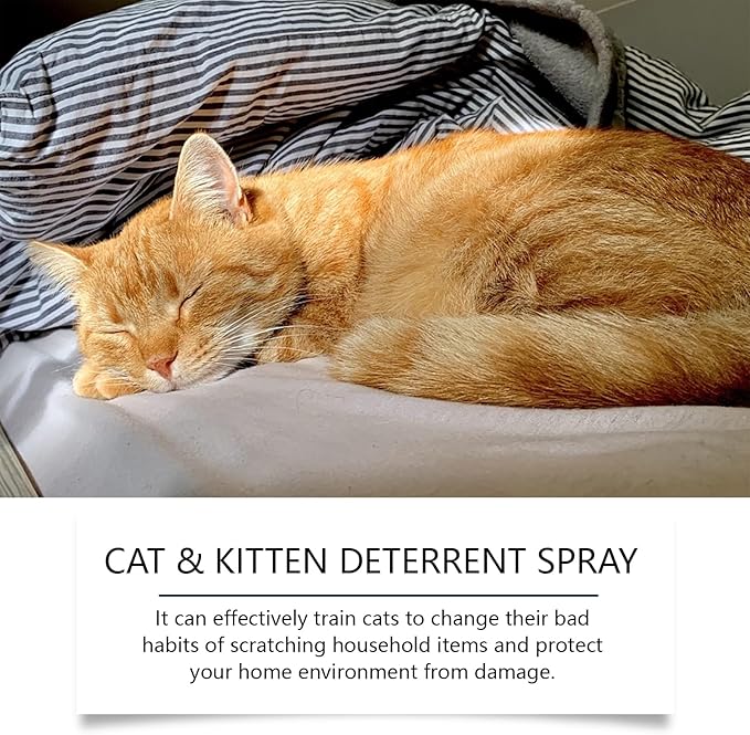 Roseye Cat Deterrent Spray for Indoor Use - Gentle & Effective Spray to Discourage Scratching & Marking, Natural Boundary Aid for Furniture & Plants, 100ML/3.38oz/2-Pack