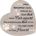 Pet Memorial Stone for Dogs Cats, 10 Inch Dog Memorial Gifts for Loss of Dog, Heart Shaped Cat Memorial Stones, Pet Memorial Gifts for Dogs Cats, Pet Loss Sympathy Gift (Heart-Shaped Paw), YMSZZH01