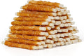 MON2SUN Dog Treats, 5 Inch Rawhide Twist Chicken Hide Sticks, Suitable for Puppy and Small Dogs, 5 Inch (Chicken, Pack of 75)