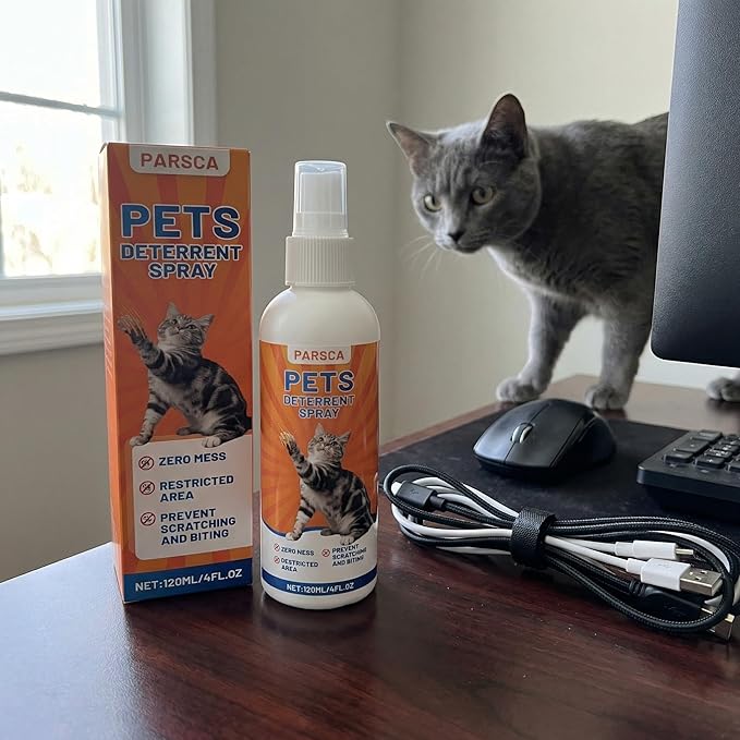 Cat Repellent Spray, Cat Deterrent Spray - Indoor & Outdoor Training Safe, Protect Furniture, Sofas, Rugs, Restricted Areas-for Behavior, Natural, Effective 100 ml