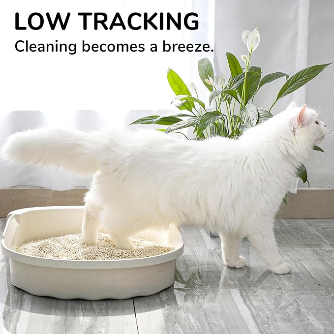 FUKUMARU Tofu Cat Litter - Septic Safe Corn Starch Blend, Flushable & Dust-Free, Quick Clumping, Superior Odor Control, Unscented, All-Natural, Low Tracking Pellets, Lightweight, 12 LBS (2 Packs)