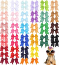 60PCS Small Dog Bows with Clips,Small Handmade Hair Accessories Bow Pet Puppy for Doggies Cat Kitten Rabbit Grooming Accessories (Green Style C-60pcs)