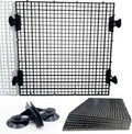 0.35-Inch Black Aquarium Divider Panel 11.8"x11.8",8pacs - Strong Suction Cups, Easy Cut Design to Separate Fish (10-55 Gallon Tanks)
